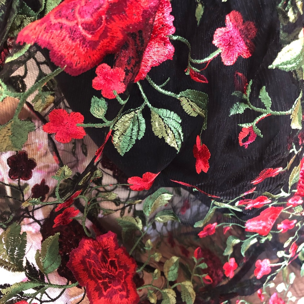 ✨Beautiful✨ New!! Floral Embroidered Dress - Picture 4 of 4